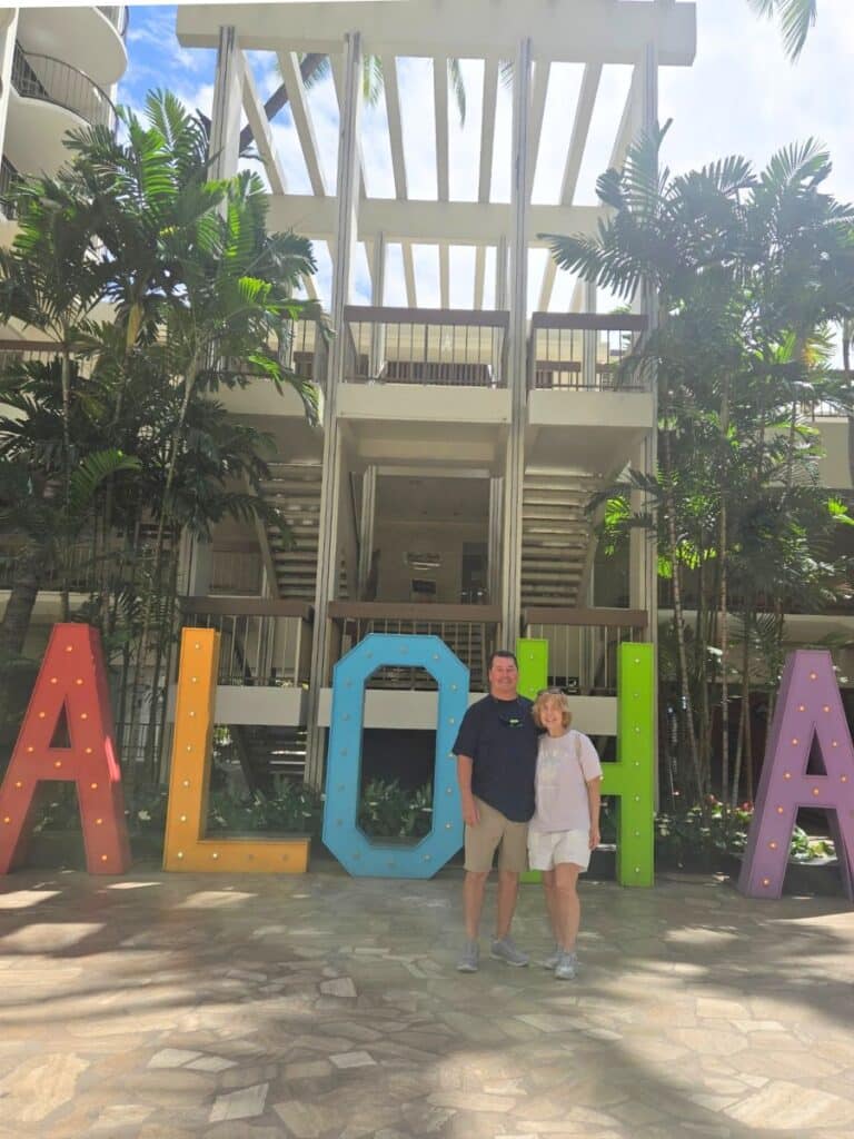 Aloha Sign Marriott Waikiki Hotel