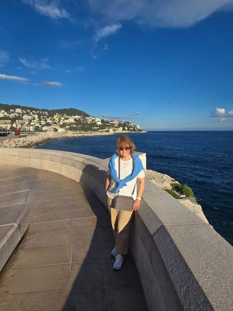 Promenade view Nice France by seawall