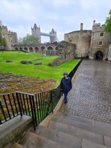 Tower of London castle entrance gates and bridge