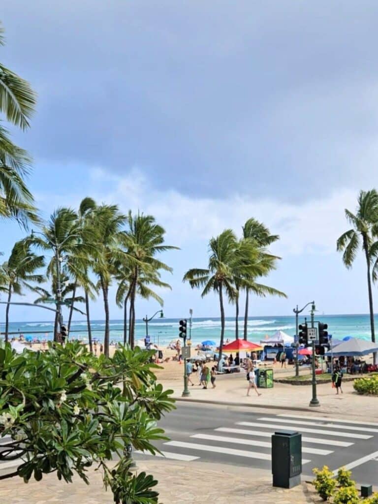 Waikiki view of street