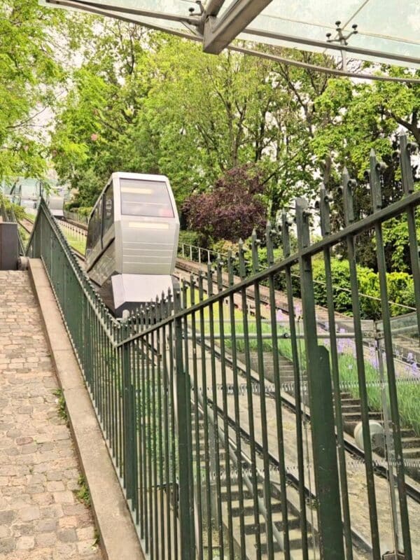 Funicular train Montmartre to top of Sacred Coeur
