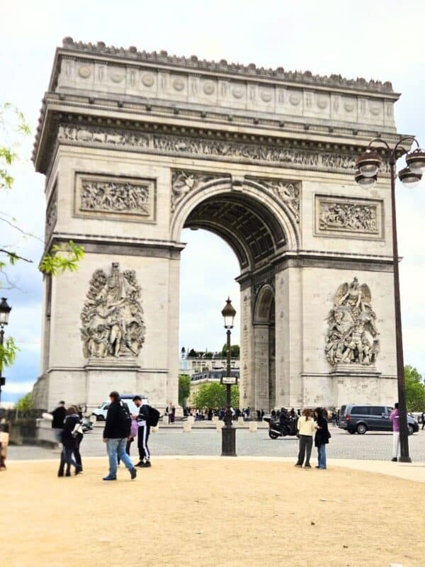 Arc de Triomphe Paris view from street