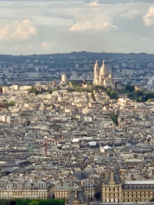 Skyline View of Sacred Coeur Basilica in Paris