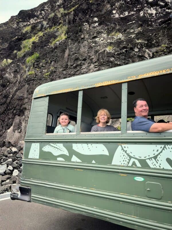On the Bus tour at Jurassic Valley Kualoa Ranch