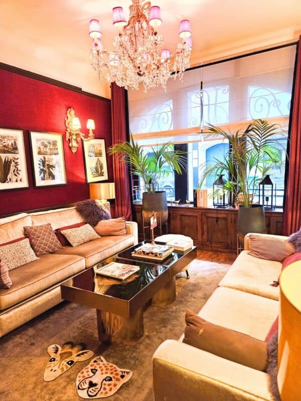 Charming lobby Hotel de Seine in Saint-Germain-des-Prés Paris