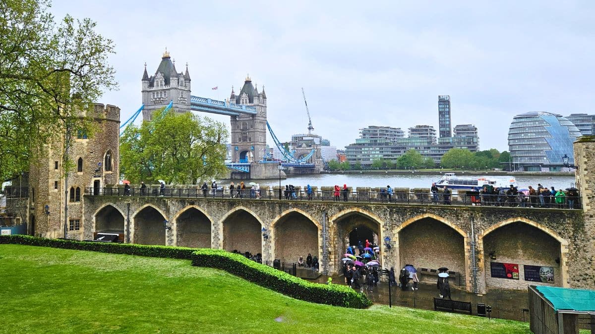 Europe trip to Tower Bridge view from Tower of London