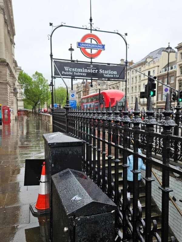 Westminster tube station London