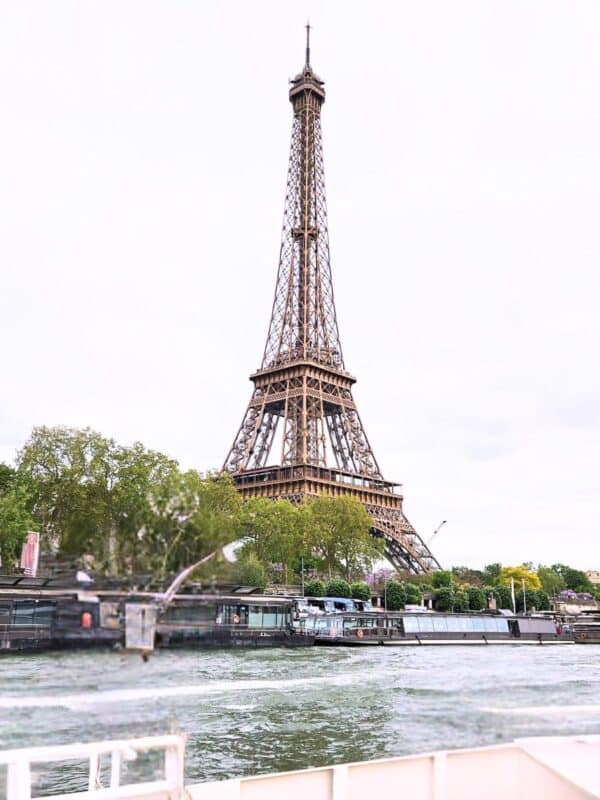 Eiffel Tower view from Seine River cruise