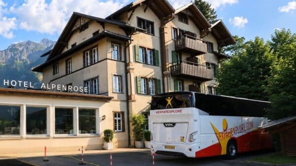 Tour Bus Alpenrose Hotel Switzerland