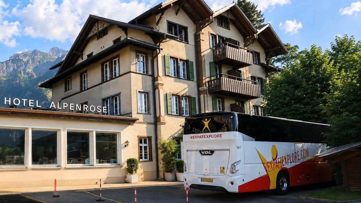 Tour Bus Alpenrose Hotel Switzerland