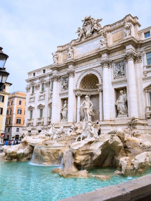 View of Trevi Fountain in Rome Italy on Europe group tour