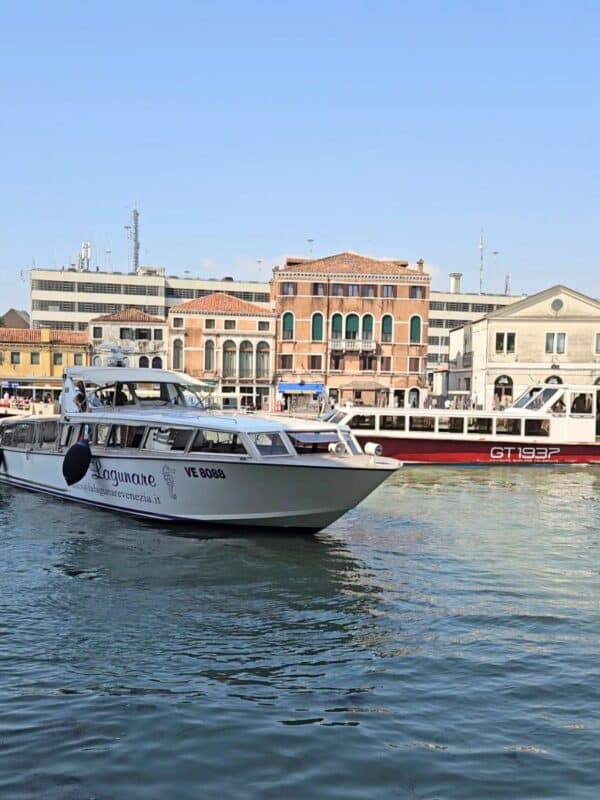 Boarding for our Venice boat tour of the lagoons