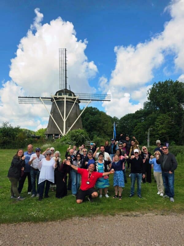 Europe group tour at Windmill outside of Amsterdam