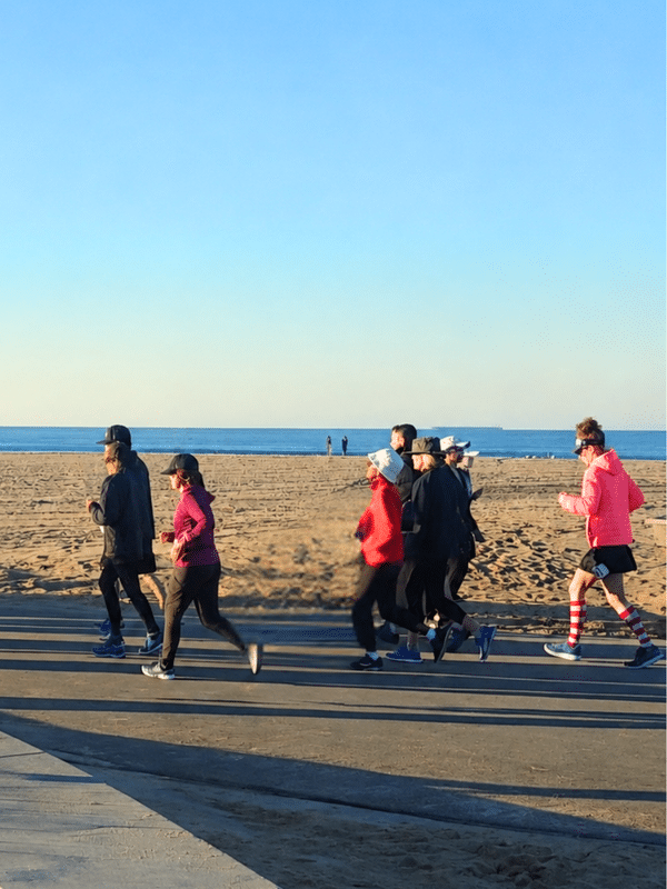 Runners at 5k race at Huntington Beach