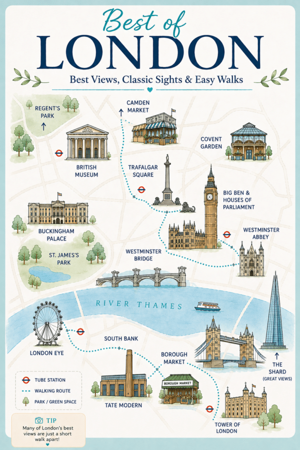 3 Day London walking map