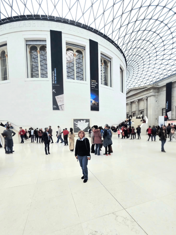 Inside the British museum court area