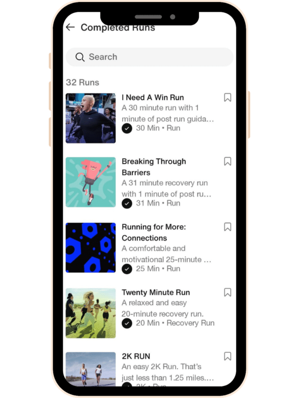 NRC App GUIDED RUNS SCREENSHOT